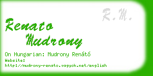 renato mudrony business card